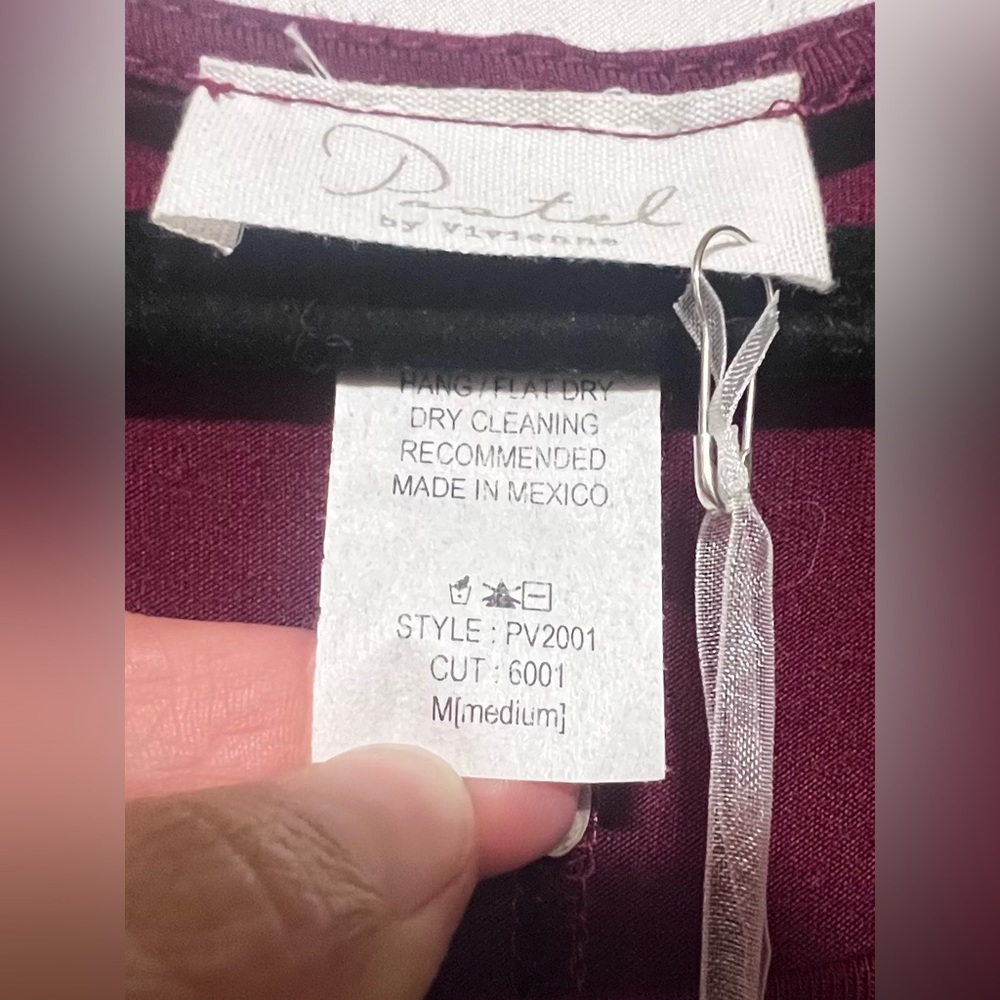 NWT Pastel by Vivienne Elegant Burgundy Maxi Dress Stretchy Lightweight Casual - Picture 5 of 7